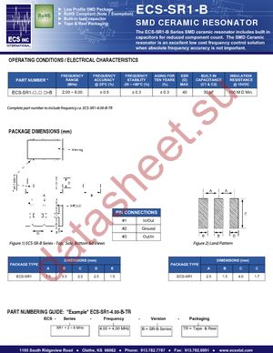ECS-SR1-3.58-B-TR datasheet  